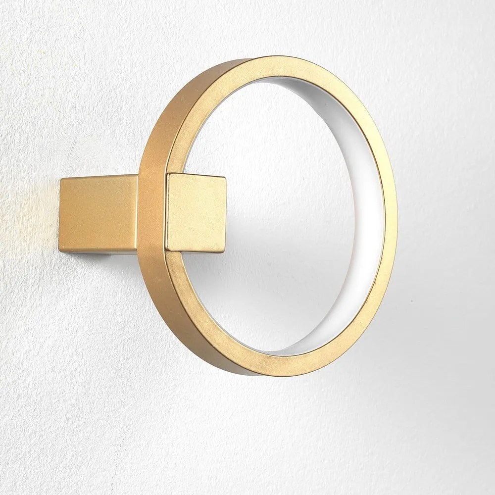 Nástenné svietidlo v zlatej farbe Tomasucci Ring, ø 15 cm
