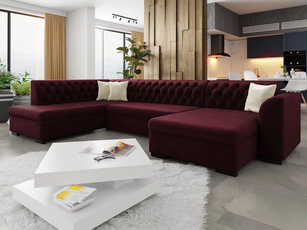 Veľká sedačka do obývačky Valdero, Dostupné poťahy: Magic Velvet 2227 + Magic Velvet 2227 + Evo 29, Strana: Ľavá