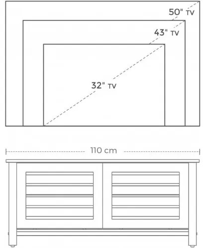 Stolík pod televízor VASAGLE LTV41BX