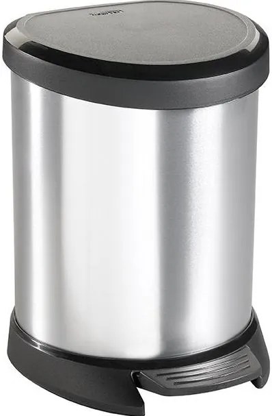 CURVER DECO BIN 5L Odpadkový kôš 24,6 x 27,7 x 21 cm strieborný 02160-599