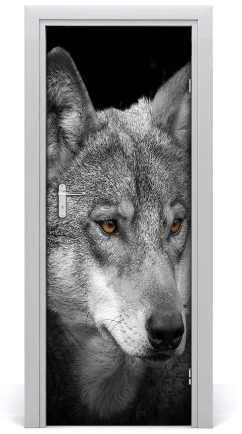 Samolepiace fototapety na dvere vlk portrét 85x205 cm