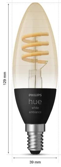 SADA 2x LED Stmievateľná žiarovka Philips Hue WHITE AMBIANCE E14/4,6W/230V