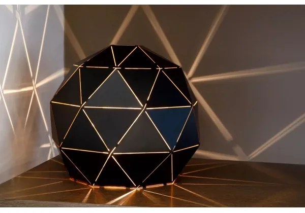 Lucide 21509/25/30 - Stolná lampa OTONA 1xE27/25W/230V čierna