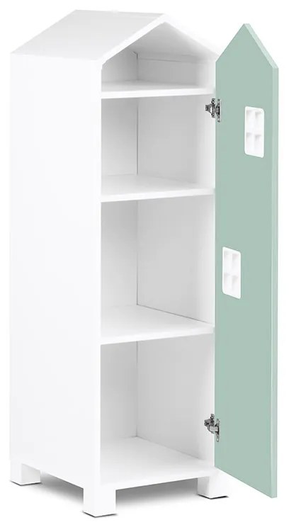 Detská skriňa domček 126 cm - mentol