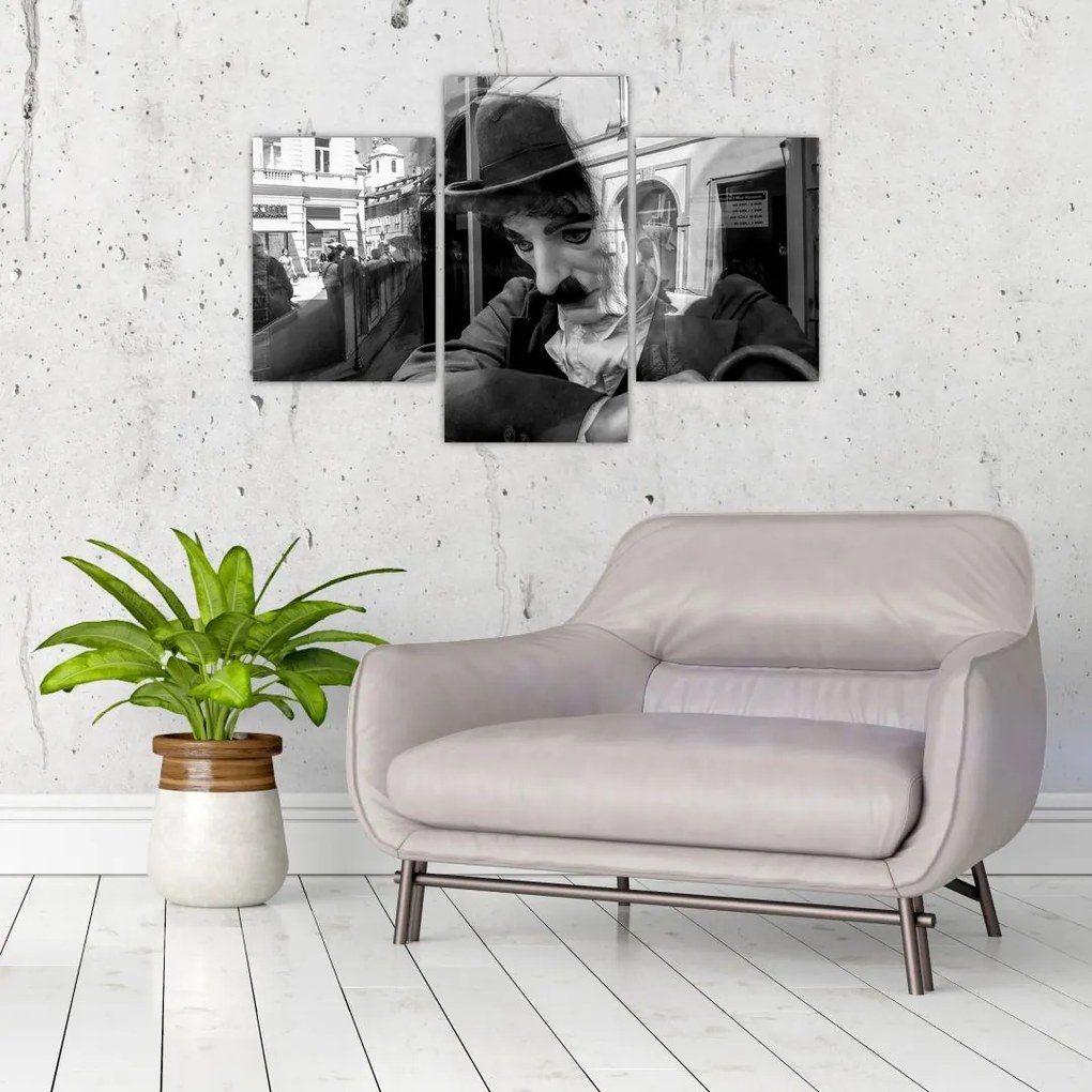 Obraz - Charles Chaplin v Prahe (90x60 cm)