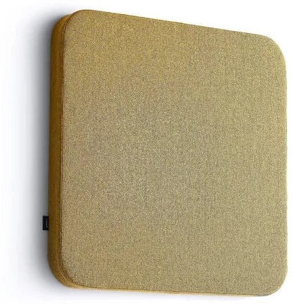 Akustický panel POLY, s oblými rohami, 600x600x56 mm, nástenný, žltá