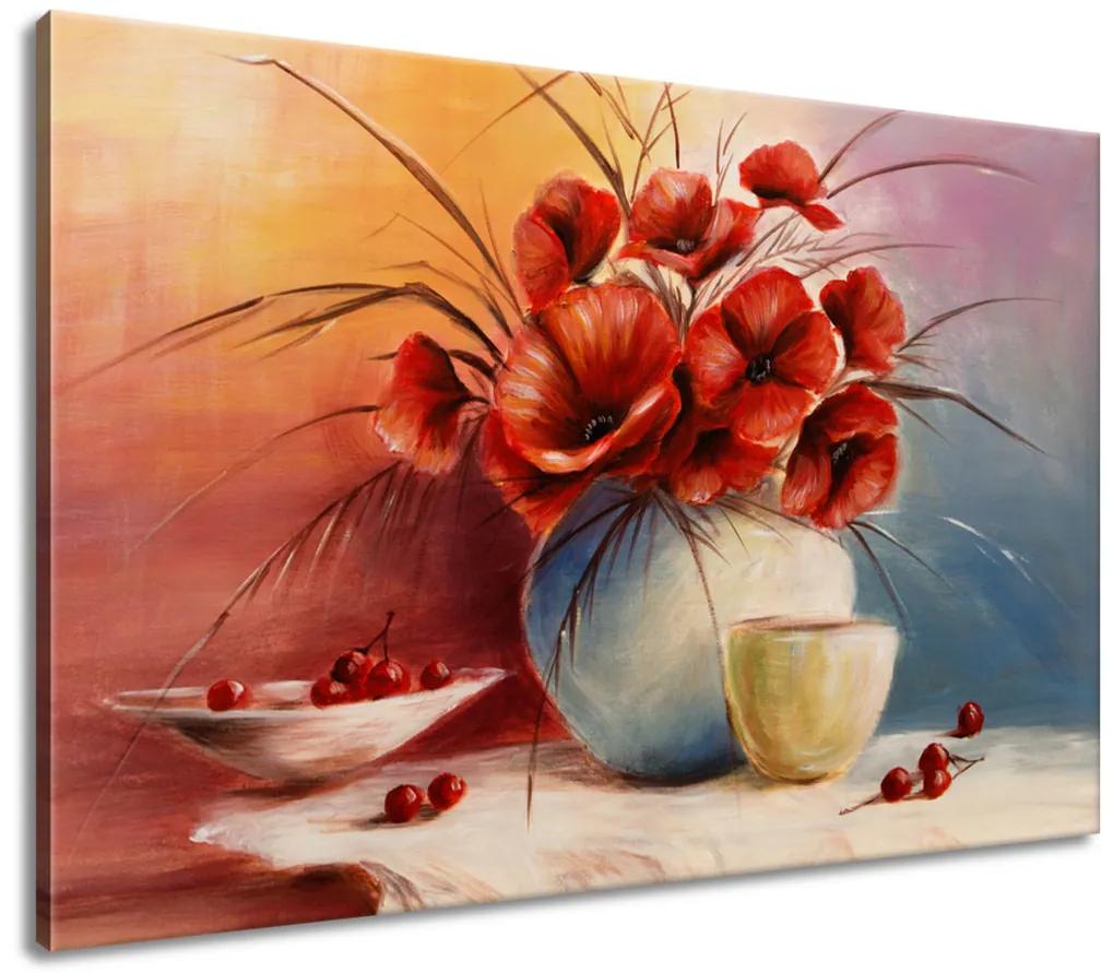Gario Ručne maľovaný obraz Kompozícia Vlčí mak Rozmery: 120 x 80 cm