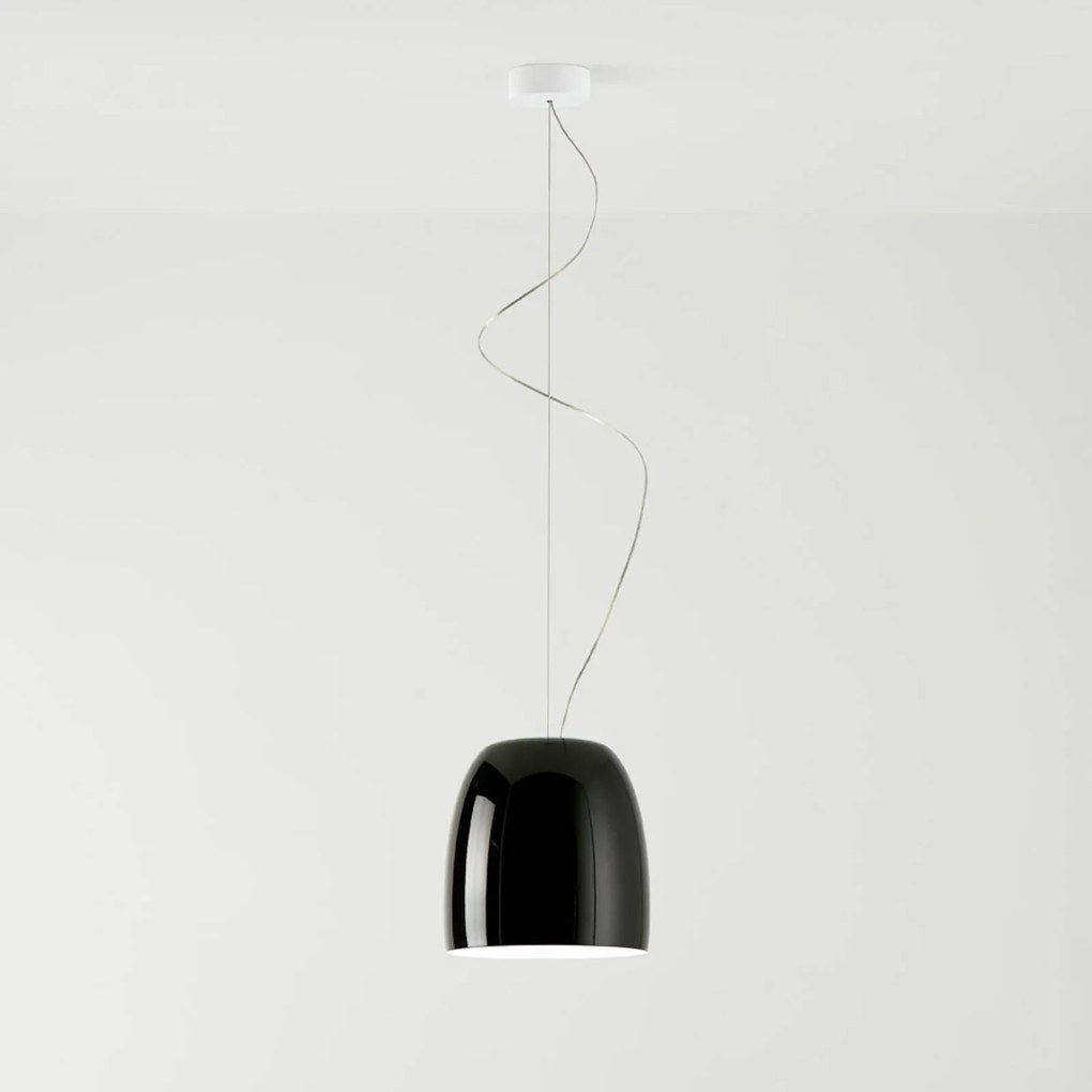 Prandina Notte S1 závesná lampa, čierna/biela