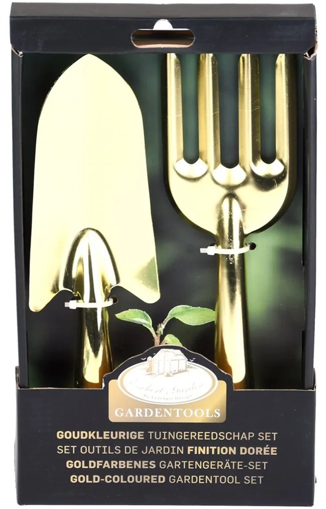 Esschert Design Záhradné náradie Golden, zlatá