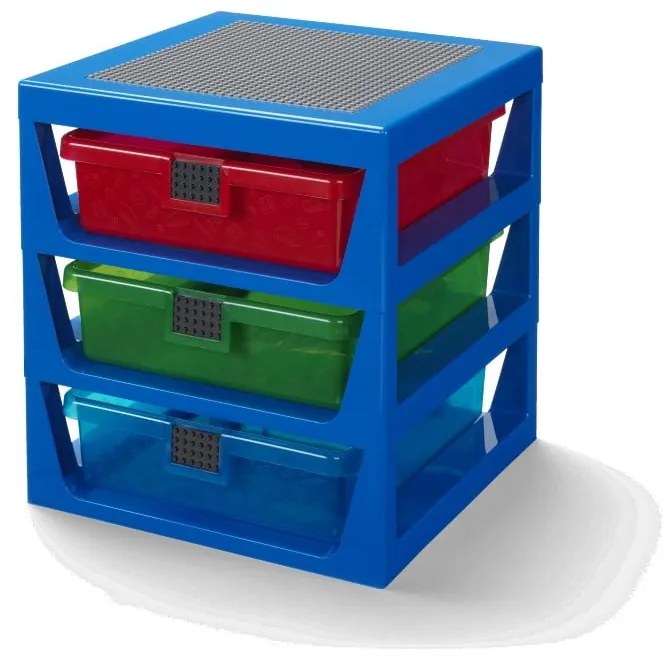 Modrý organizér s 3 zásuvkami LEGO® Storage