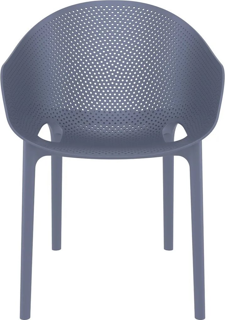 SKY PRO záhradná stolička dark grey