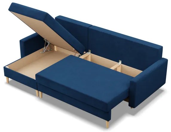 Rohová rozkladacia sedačka BLANK Elegant granátová