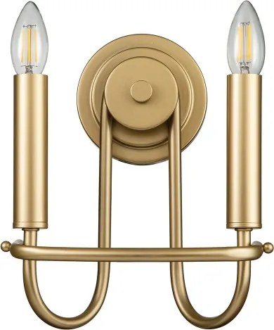 Kichler KL-CAPITOL-HILL2-PNBR - Nástenné svietidlo CAPITOL HILL 2xE14/40W/230V zlaté