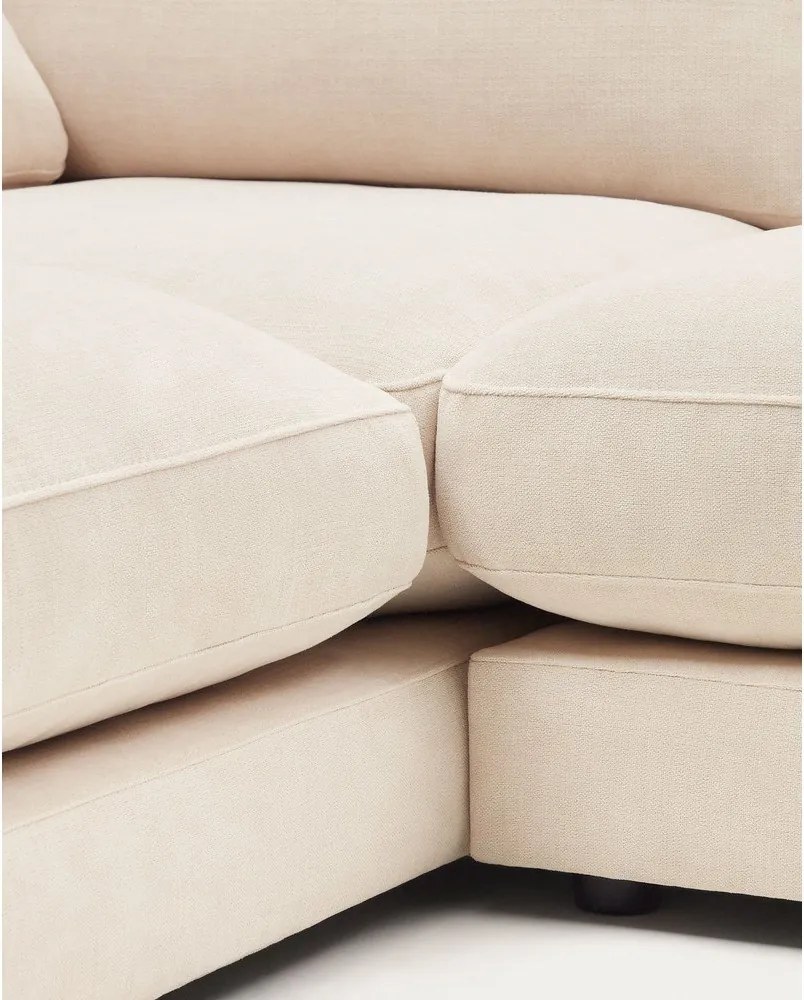 Béžová ženilková rohová pohovka (ľavý roh/s leňoškou) Gala – Kave Home