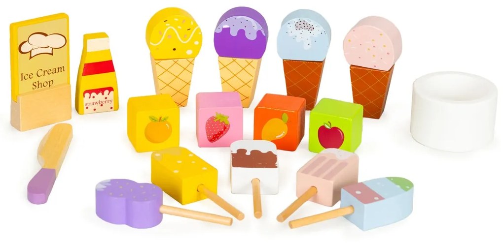 Drevený obchodík so zmrzlinou ICE-POP
