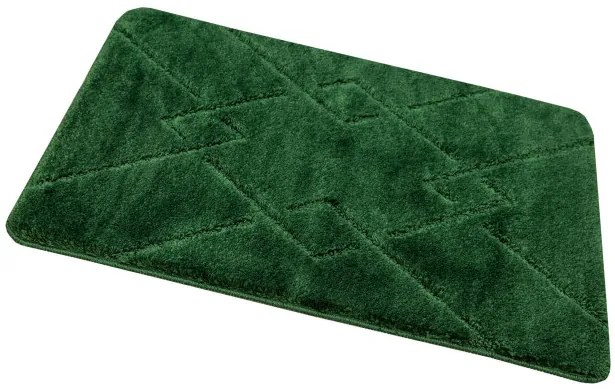 Kúpeľňový koberček Moreno tmavozelený, kosoštvorce