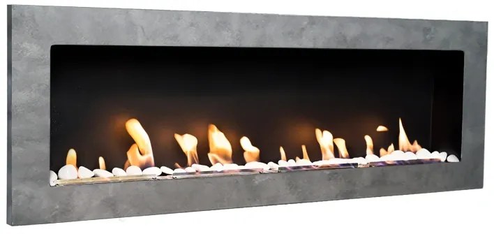 BIOFLAME biokrb Easy L Open Imitácia betónu 115x40 cm