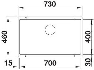 Granitový drez Blanco ROTAN 700 U čierná