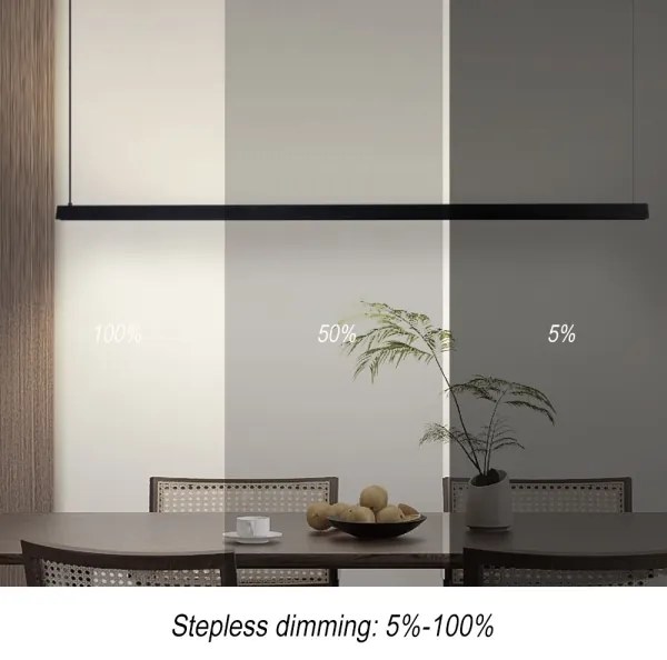 Immax NEO 07308L-LED stmievateľný luster na lankách MADEIRA 44W/230V Wi-Fi Tuya 202 cm čierny