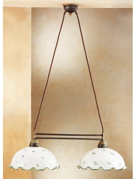 Kolarz 731.82.26 - Luster na lanku NONNA 2xE27/75W/230V zelená