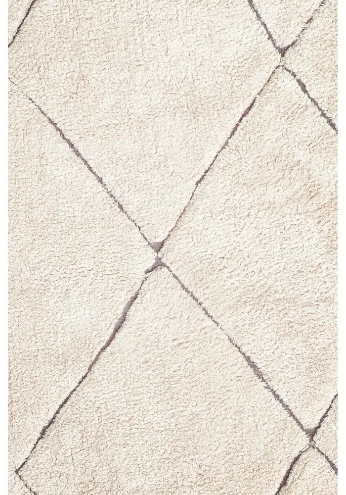 Krémový prateľný ručne tkaný bavlnený koberec 140x200 cm Bereber – Lorena Canals