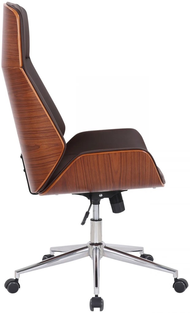 Design-Shop Kancelárska stolička Varel - drevo orech - Hnedá