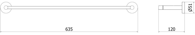 Mexen Remo, 2-ramenný vešiak na uteráky, brúsená oceľ, 7050725-97