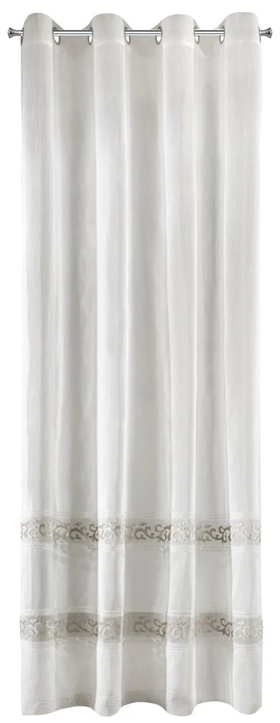 ZÁCLONA NA KRÚŽKOCH ANNE 140X270 CM VZOROVANÁ