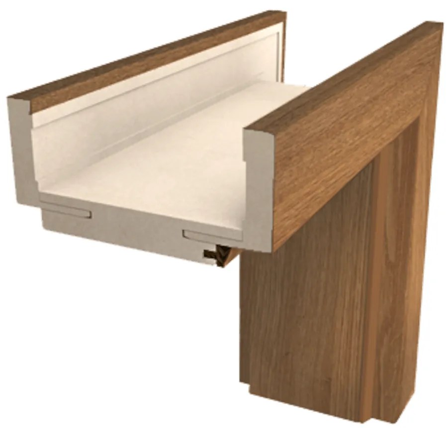 Obložková zárubňa Naturel 60 cm pre hrúbku steny 12-14 cm orech karamelový pravá O3OK60P