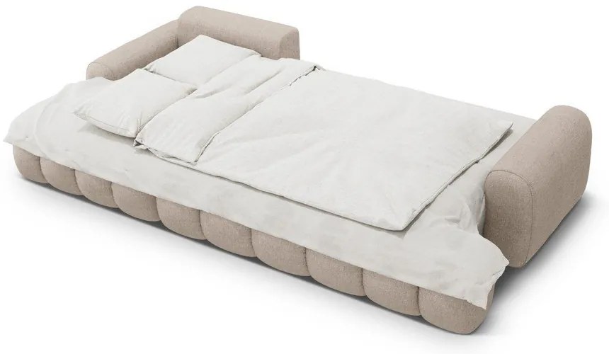 Svetlohnedá rozkladacia/s úložným priestorom rohová pohovka (ľavý roh/s leňoškou) Linz – Cosmopolitan Design