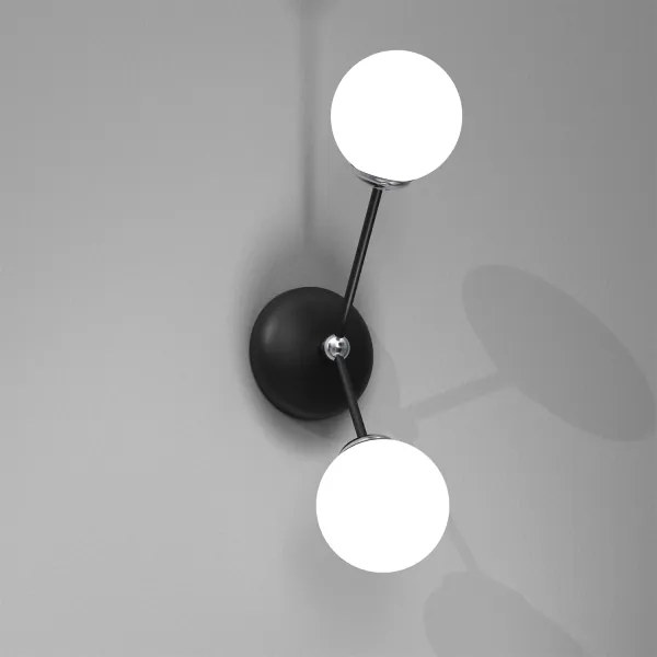 Nástenné svietidlo JOY 2xE14/40W/230V čierna/lesklý chróm