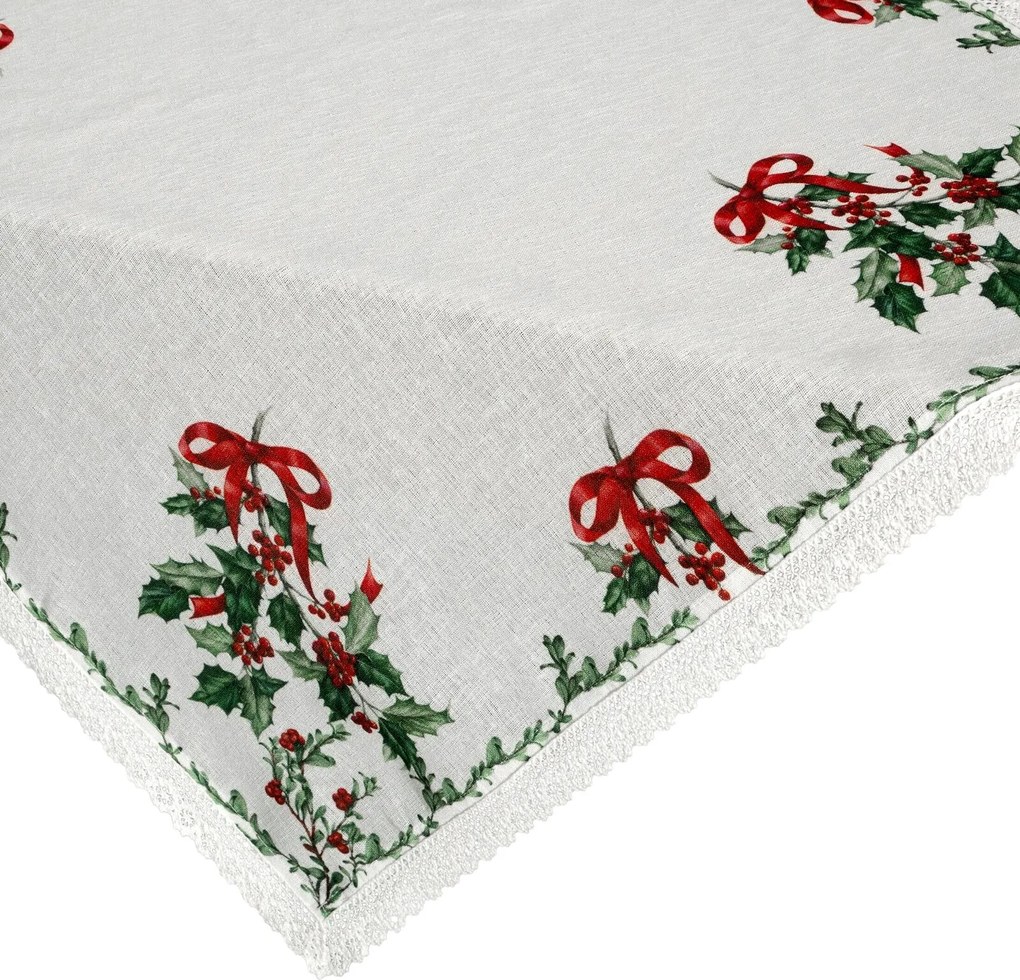 VIANOČNÝ OBRUS XMAS7 85X85 CM VZOROVANÁ
