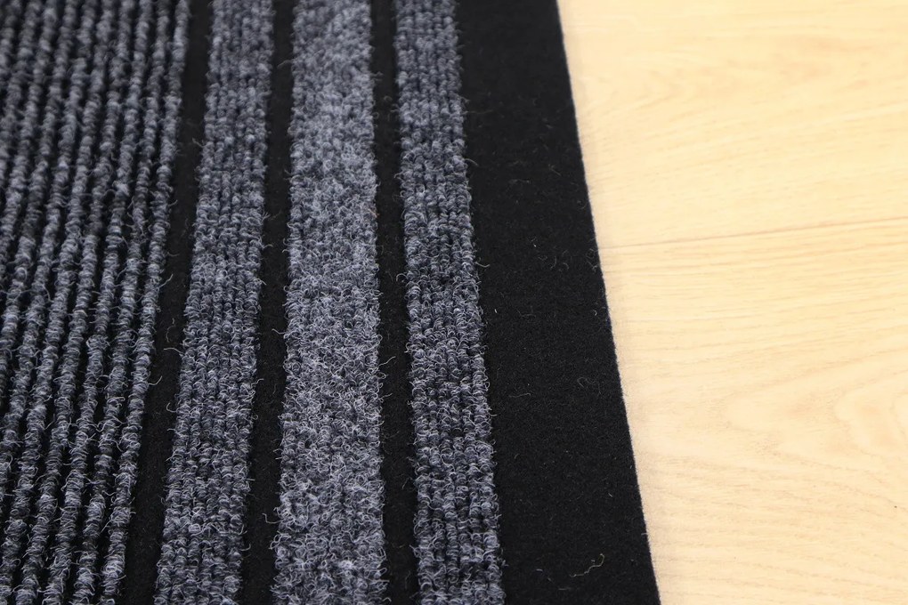 Spoltex, Protišmykový behúň na mieru Rekord 802 šedá, šíre 80 cm, šedá, chodba / predsieň