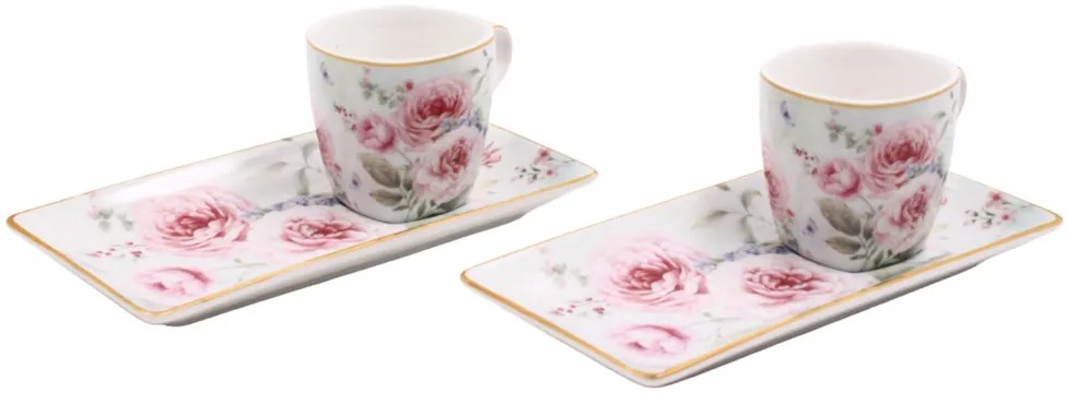 HOME ELEMENTS Súprava Espresso, Ruža