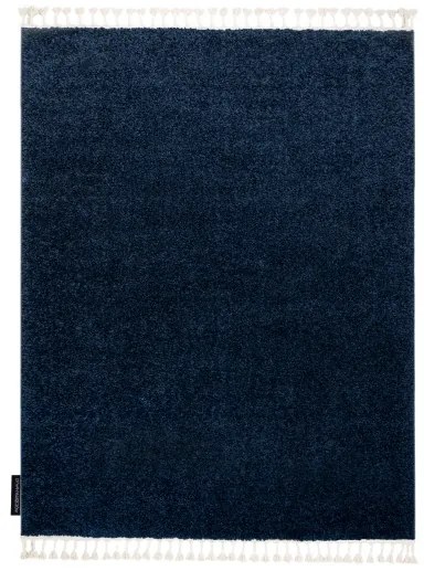 Koberec BERBER 9000, tmavo - modrý, strapce,  Maroko Shaggy