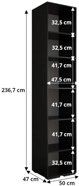 Šatníková zostava Inova 3 - biela / 150 cm