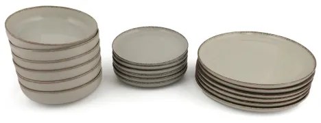 18-dielna jedálenská súprava zelená/porcelán