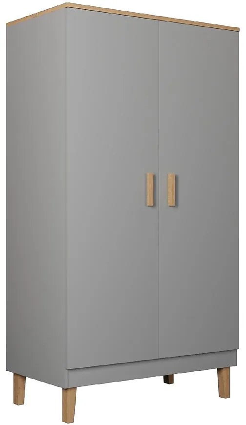 Skriňa 100 Denver Sivý Chinchilla/Hikora