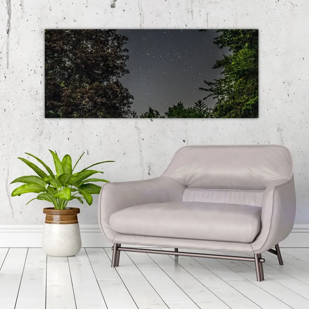 Obraz nočnej oblohy (120x50 cm)