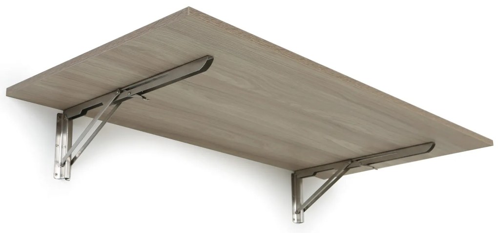 Sklápací stôl na stenu, 120x60 cm, nosnosť 30 kg, dub prírodný