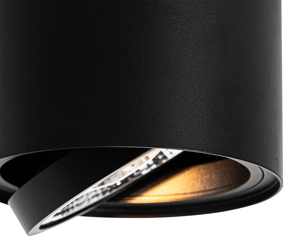 Inteligentný stropný reflektor čierny nastaviteľný vrátane Wifi GU10 111mm - Rondoo Up
