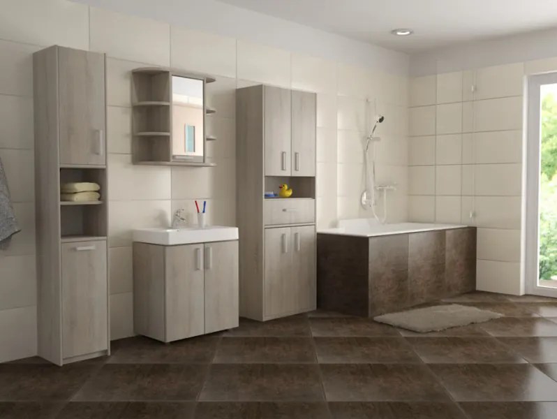 Koupelnová skříňka vysoká šířka 60 cm Seon Wenge Magic