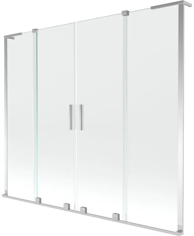 Mexen Velar L Duo, 2-krídlová posuvná vaňová zástena 170 x 150 cm, 8mm číre sklo, chrómová, 896-170-003-02-01