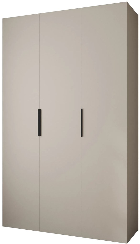 Šatníková skriňa 150 cm Carmela 40-4 (kašmír + čierna). Akcia -20%. Vlastná spoľahlivá doprava až k Vám domov. 1126655