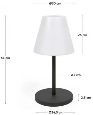 AMARAY záhradná stolová lampa Čierna