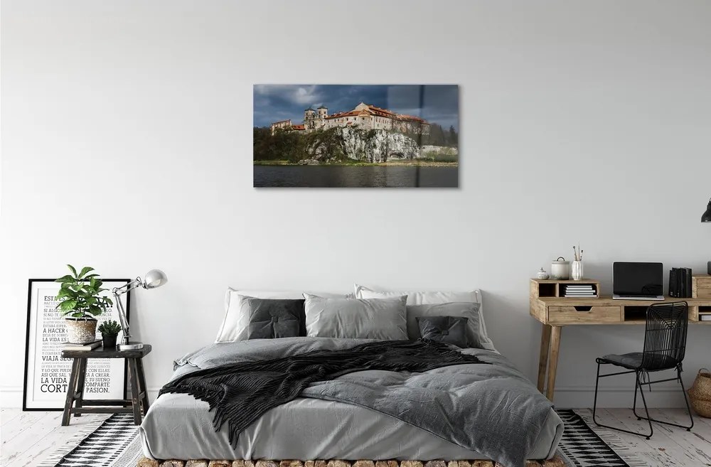 Sklenený obraz Krakow castle River 100x50 cm