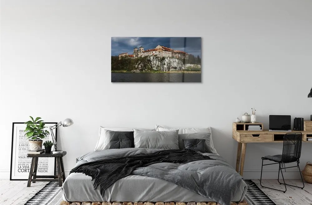 Sklenený obraz Krakow castle River 120x60 cm