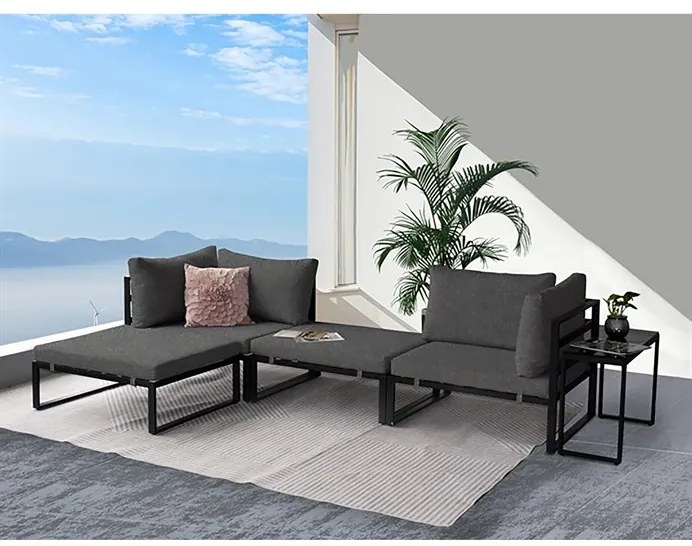 Autronic BONTEC Záhradná zostava, kov, látka, sivá, AZ-L1761 GREY Farba: Šedá