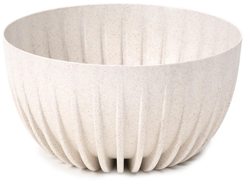 Kvetináč PRUHOVANÝ ECO 24 cm krémový