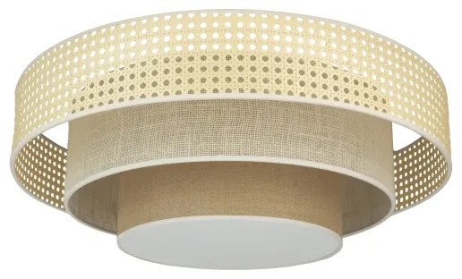 Duolla - LED Stropné svietidlo LUNETA LED/26W/230V pr. 60 cm 4000K ratan/béžová